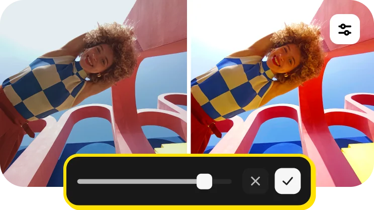 Instant photo enhancement