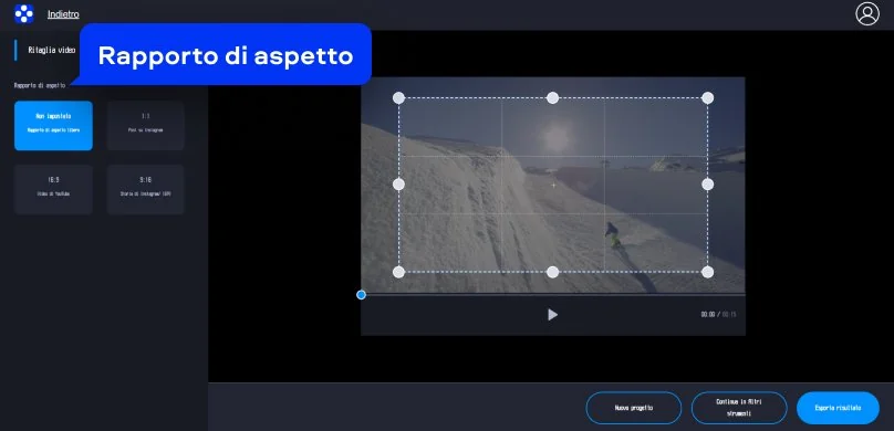 Step 2. Crop video online.