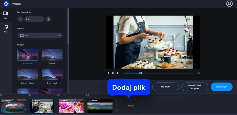 Step 2. Make a slideshow online.