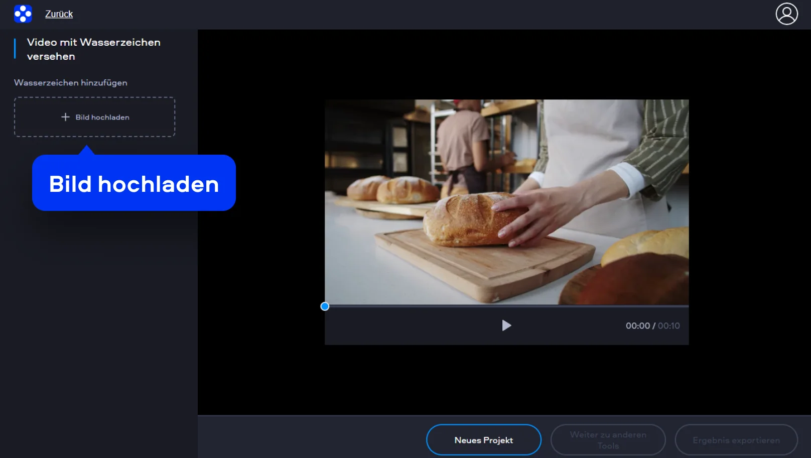 Step 2. Watermark video online.