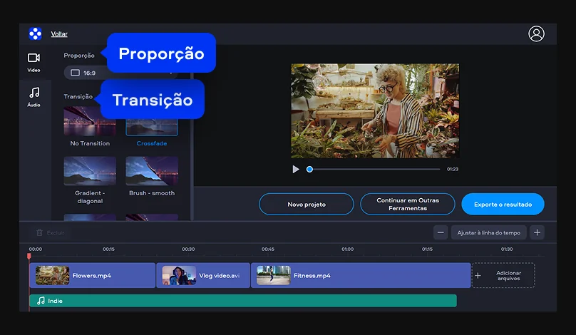 Step 2. Edit YouTube video online.