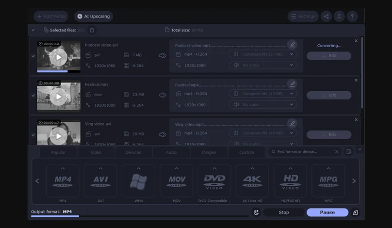 movavi video converter gpu acceleration screenshot