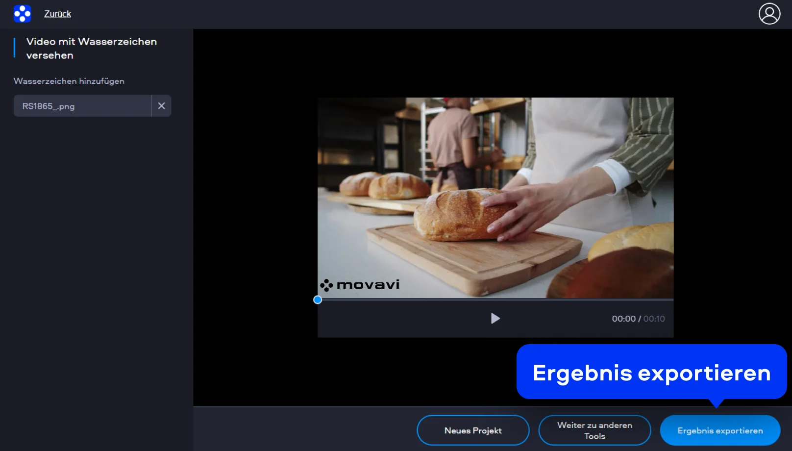 Step 3. Watermark video online.