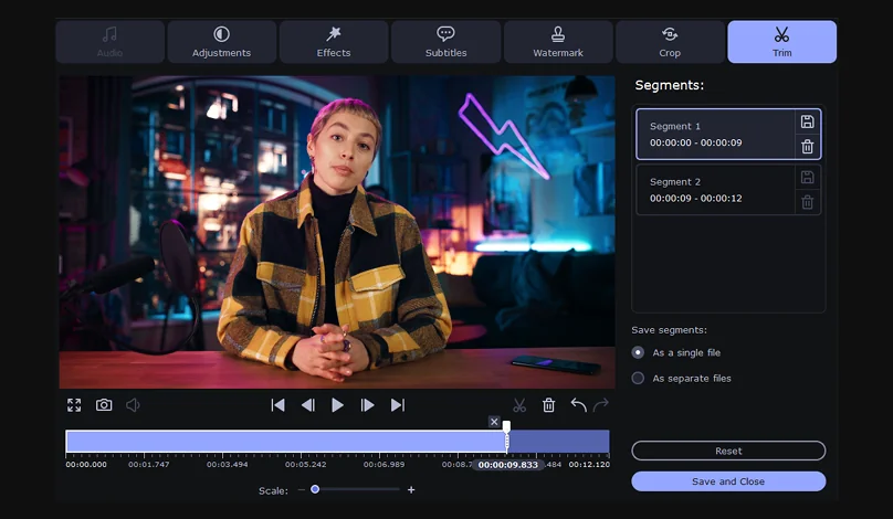 movavi video converter built-in editor screenshot