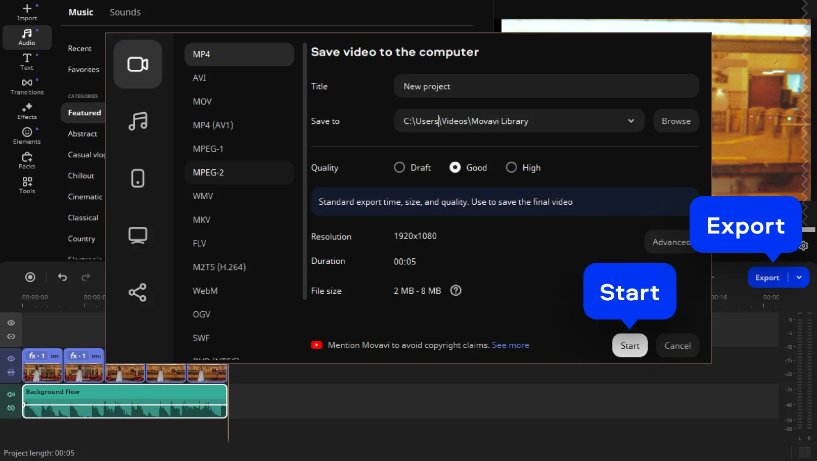 Time-lapse video guide: Export your video