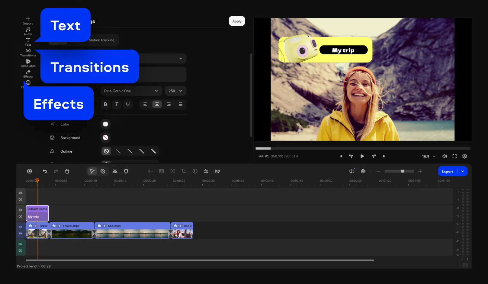 Video editing for beginners: add transitions, titles, and effects
