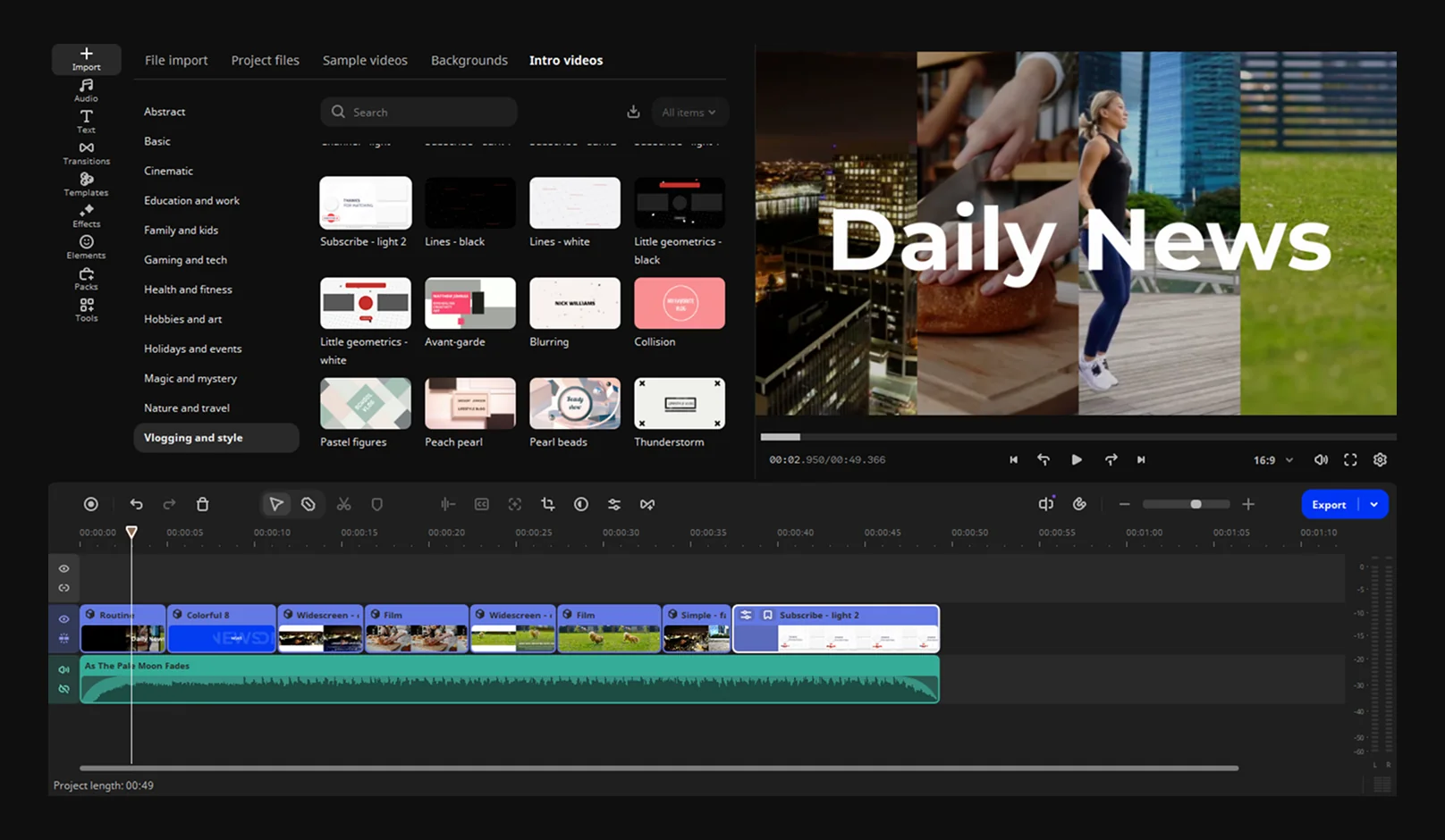 Add your own footage in the Movavi breaking news video template