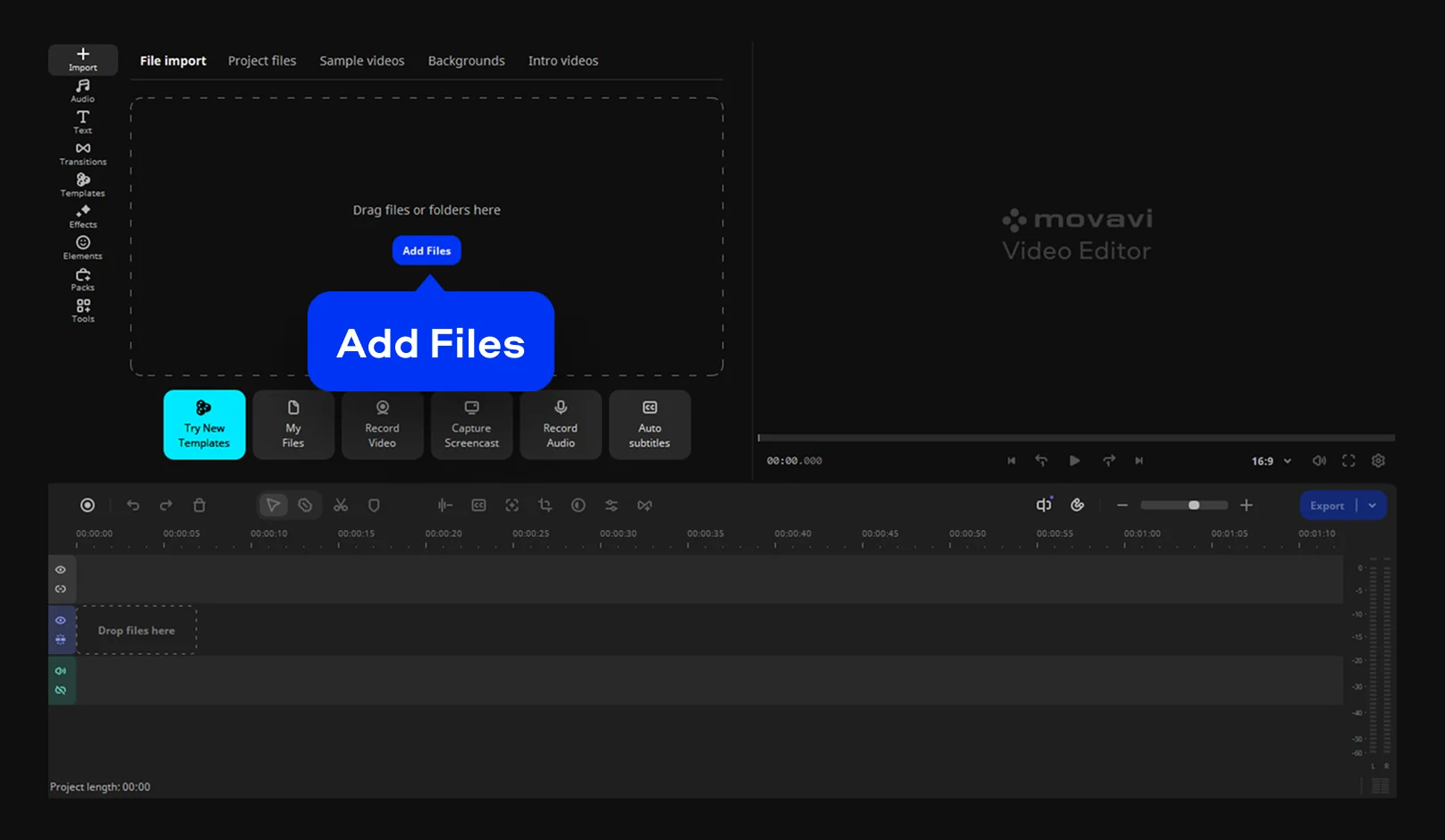 How to stabilize a video: Import your file