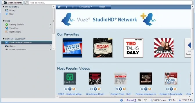 Vuze Bittorrent Client