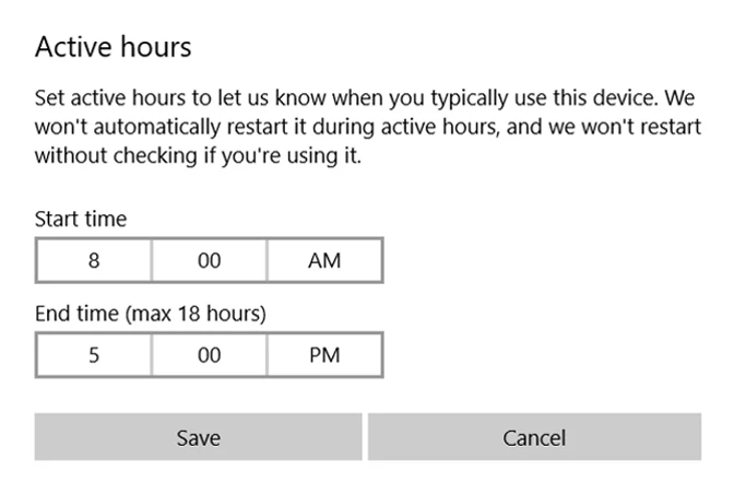 Manage your active hours