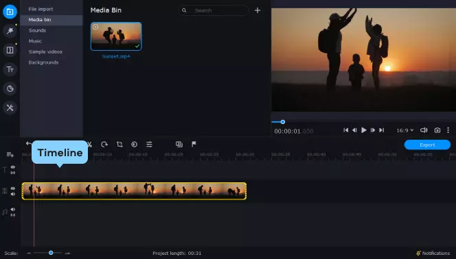 Add files for video editing