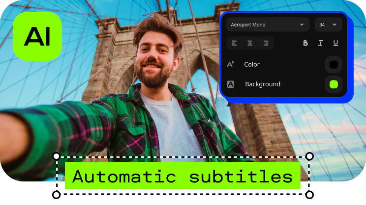 One-click automatic subtitles