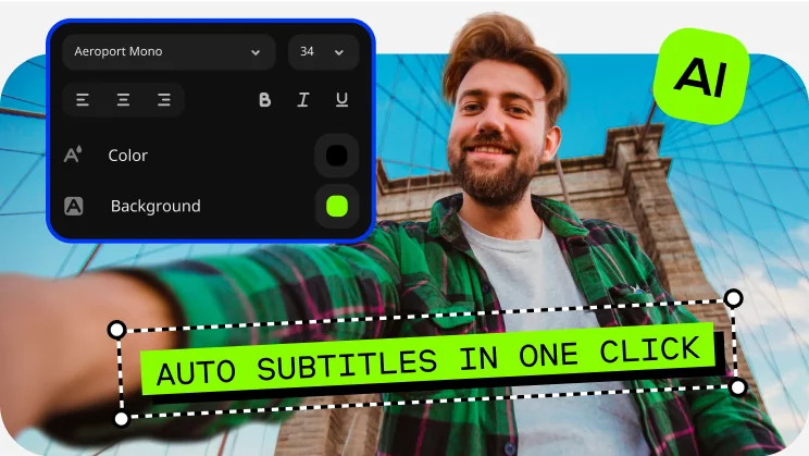 Automatic subtitles in one click