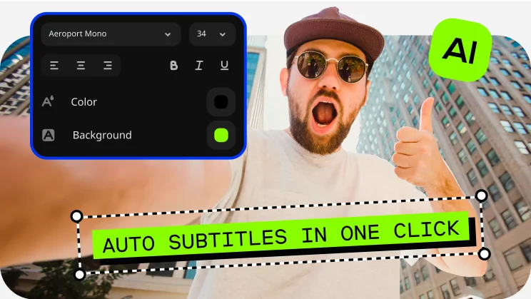 One-click automatic subtitles